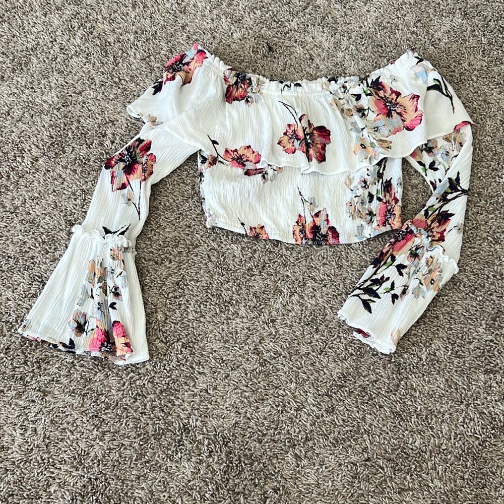 Floral Tropical Crop Top